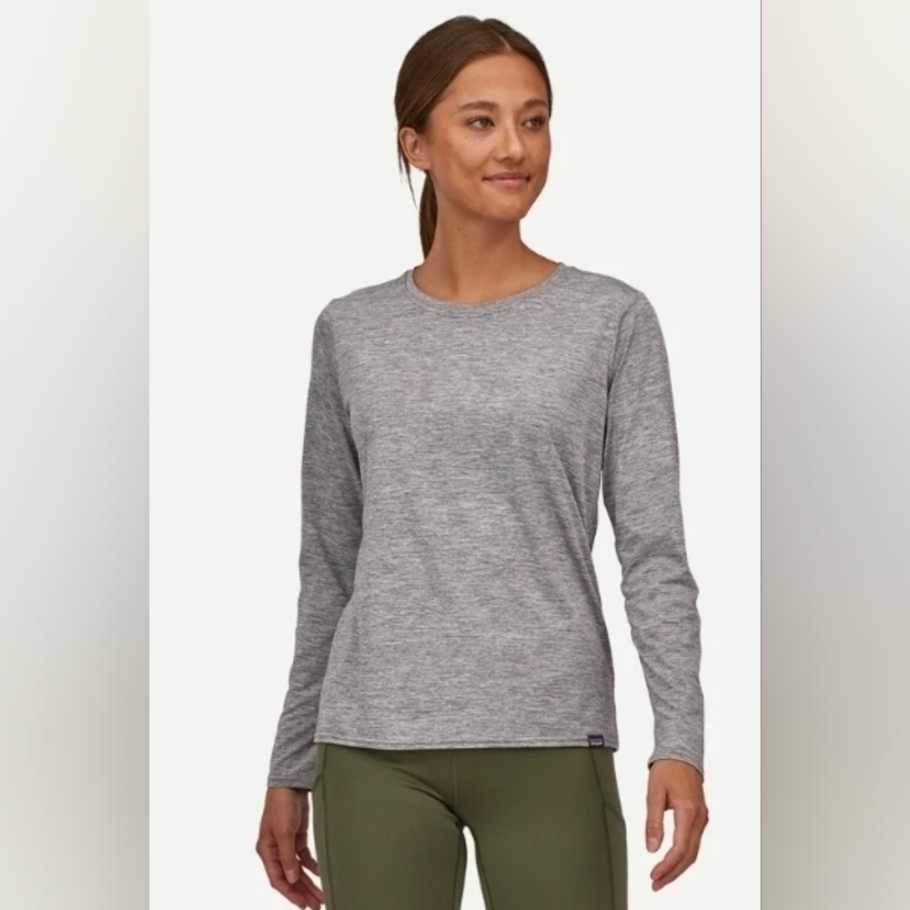 Patagonia Gray Long Sleeve Capilene Cool Daily Shirt Women's Medium